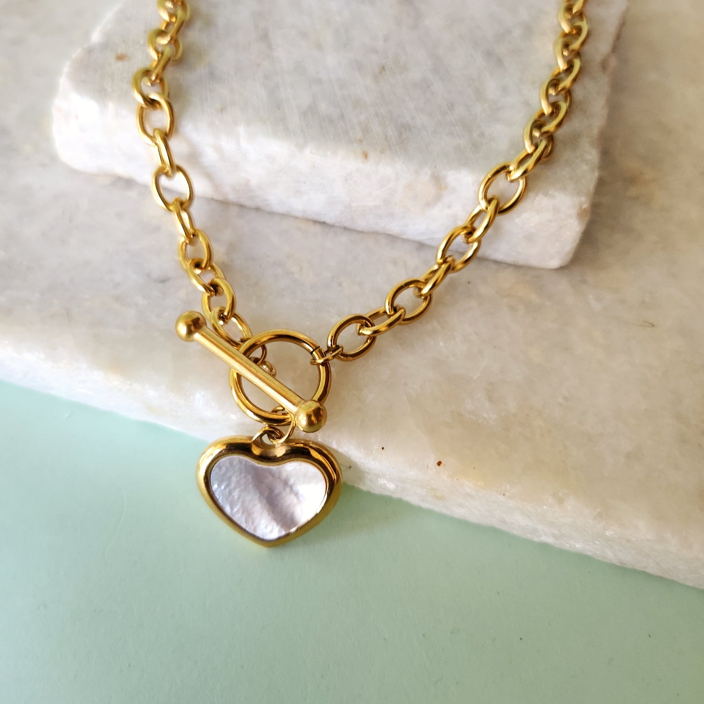 Mop Heart necklace