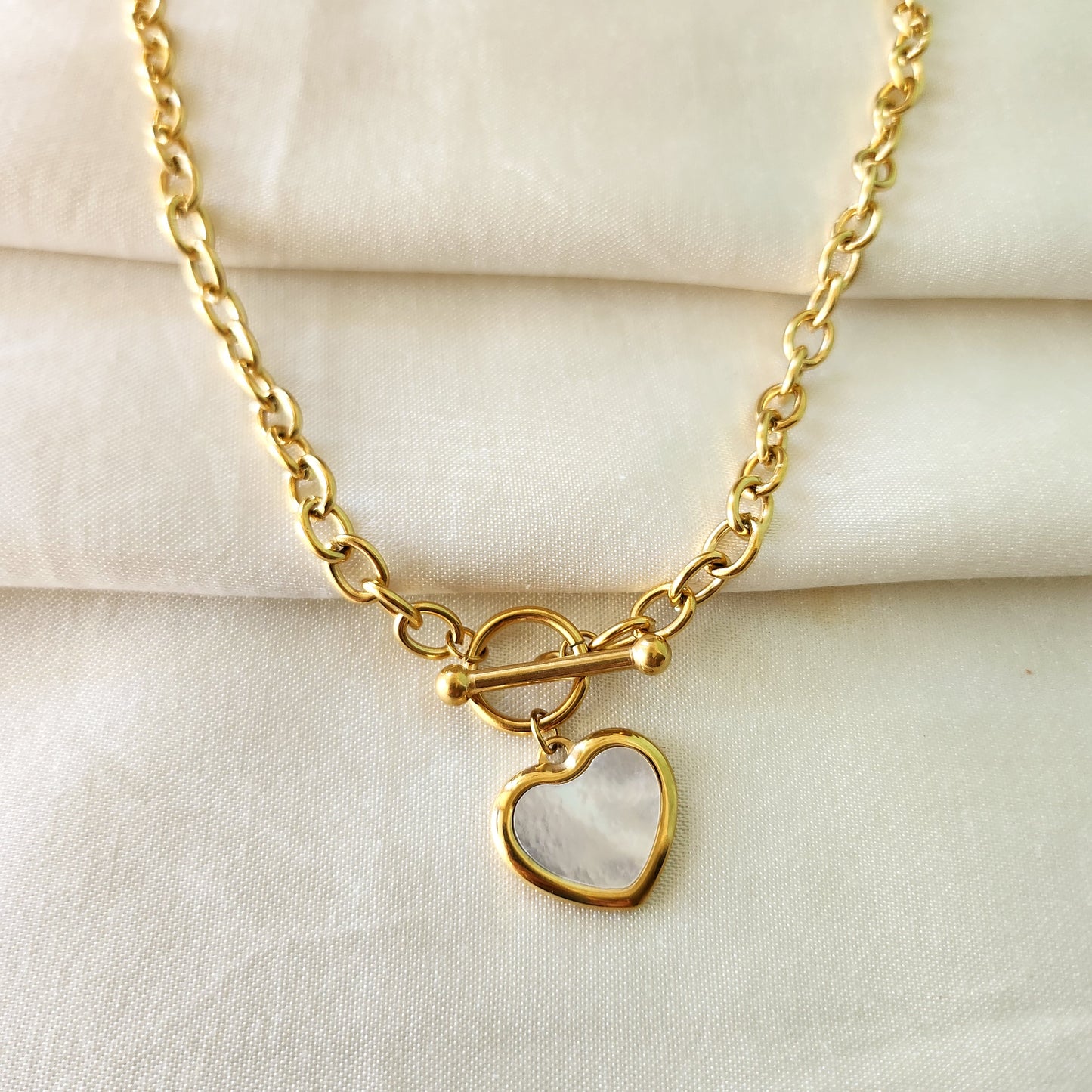 Mop Heart necklace